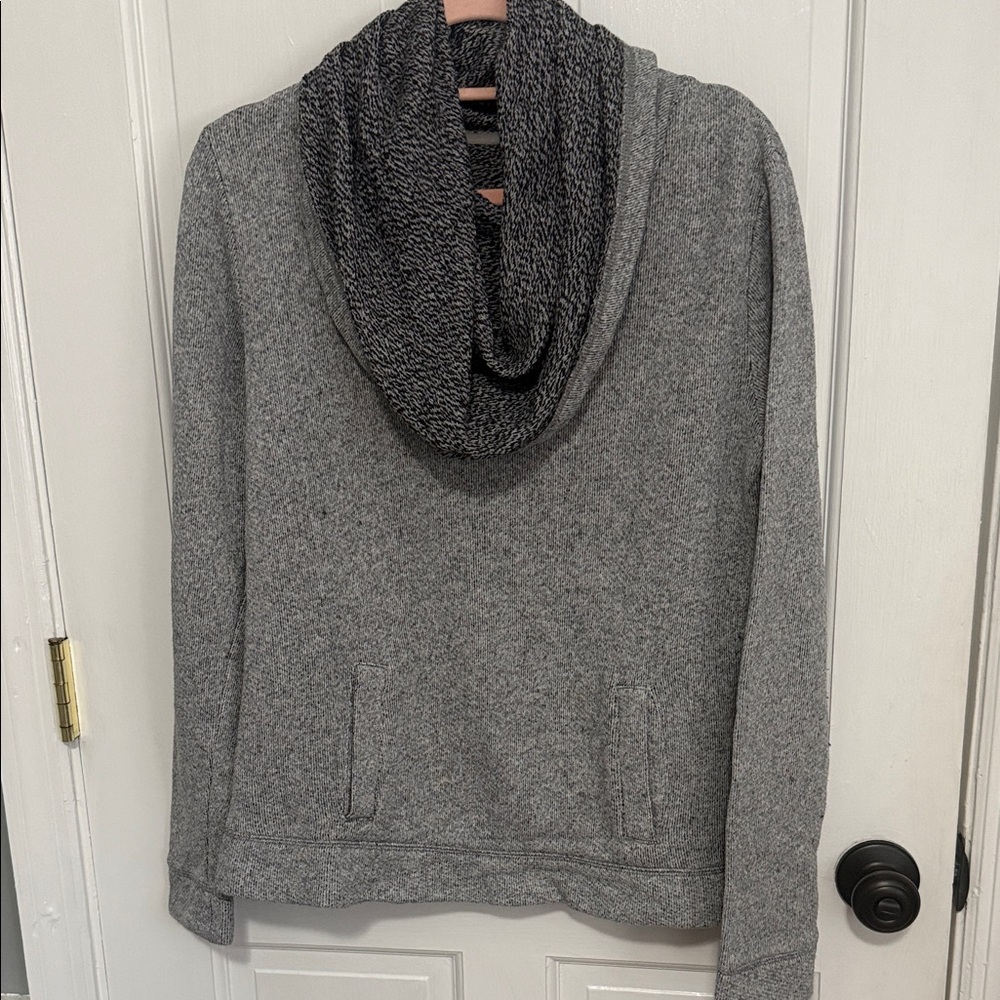 J. Crew Charcoal and Gray Cowl Neck Sweater